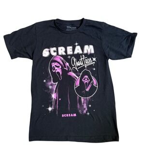 Ghostface‎ Scream Movie Graphic T-Shirt Black Pink Horror Slasher Mens Small S